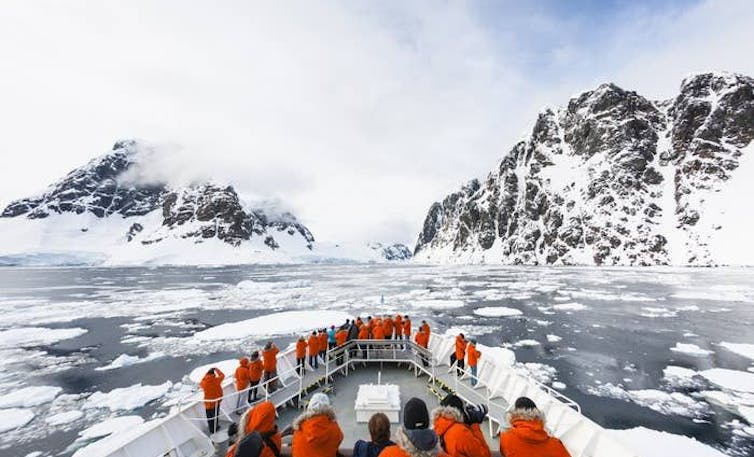 Group of women sailing to Antarctica