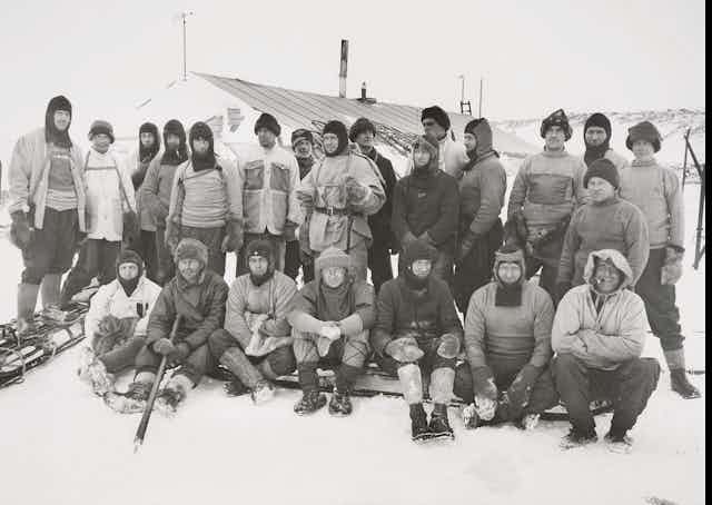 Group photo of the Scott Antarctic expedition