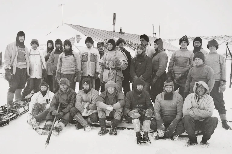 Group photo of the Scott Antarctic expedition