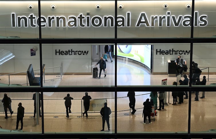 The international arrivals hall at Heathrow.