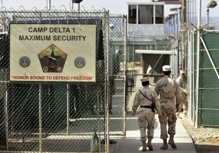 A view of part of the Guantanamo detention site