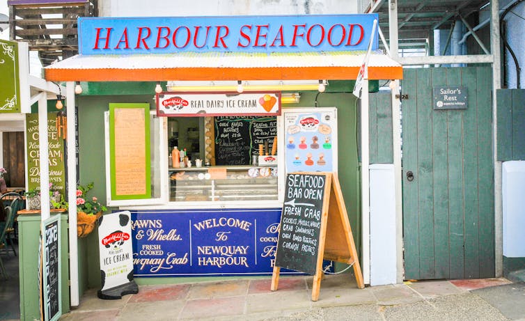 'Harbour seafood' restaurant in Cornwall