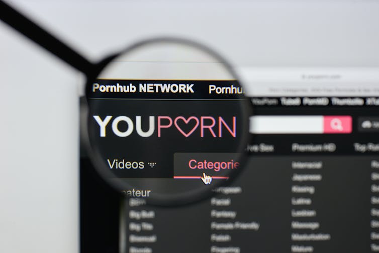 Screen shot of YouPorn website