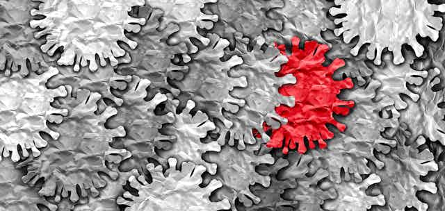 Graphic of the virus that causes COVID-19