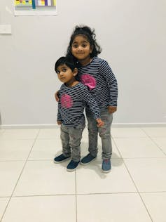 Kopika (right) and Tharunicaa in 2019.