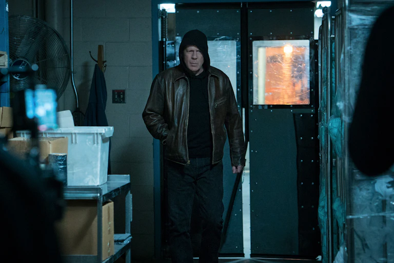 Bruce Willis looks menacing