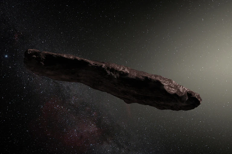 Artist's impression of 'Oumuamua.