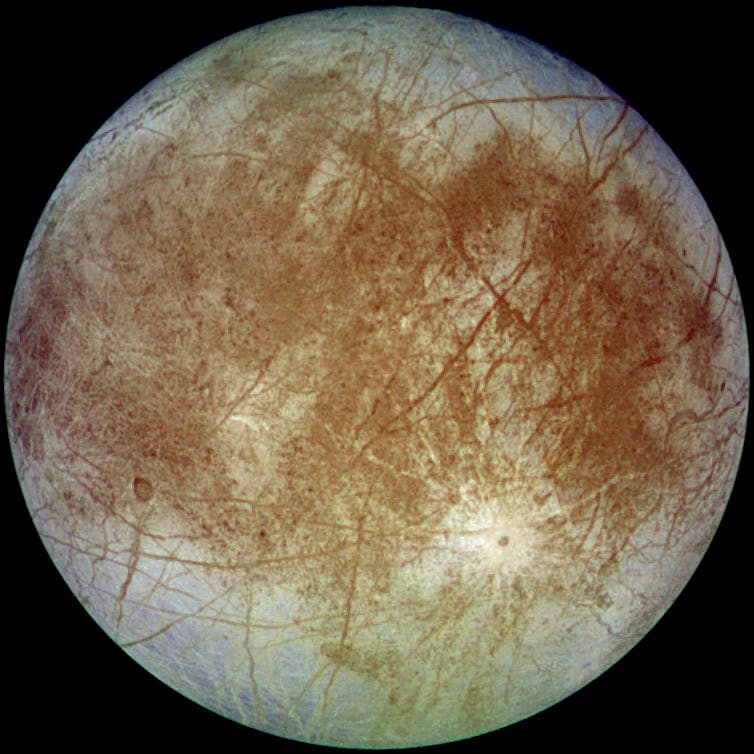 Image of Jupiter's moon Europa.