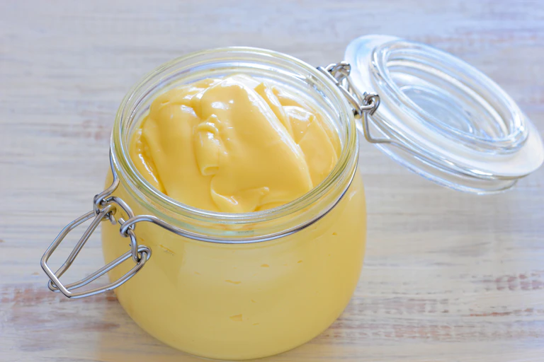 A jar of mayonnaise