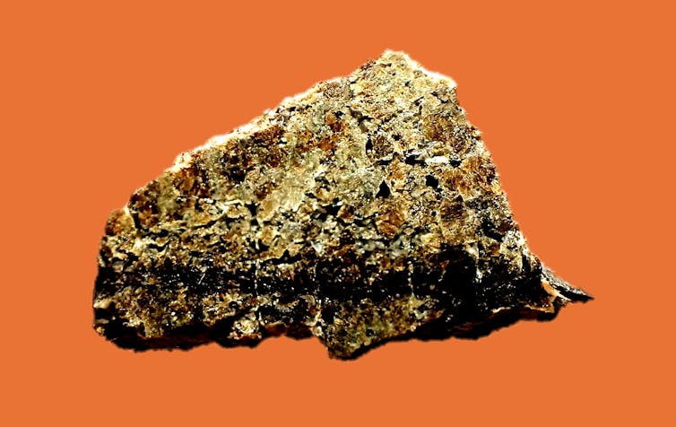 A fragment of a Martian meteorite.