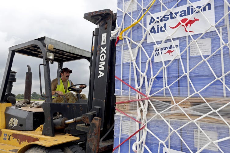 Relief supplies for flood victims in 2015.