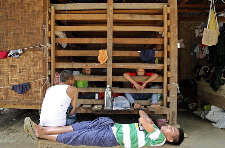 Myanmar people resting