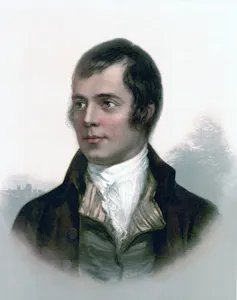 Portrait of Scots bard Robert Burns.