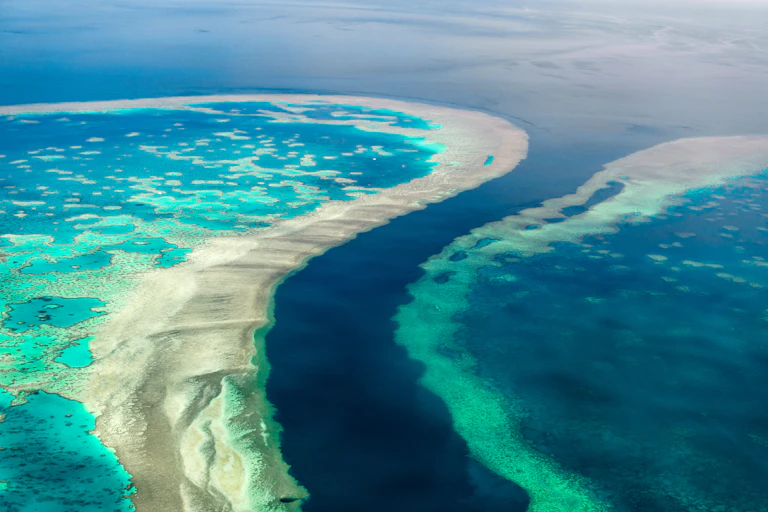 Aerial view of reef