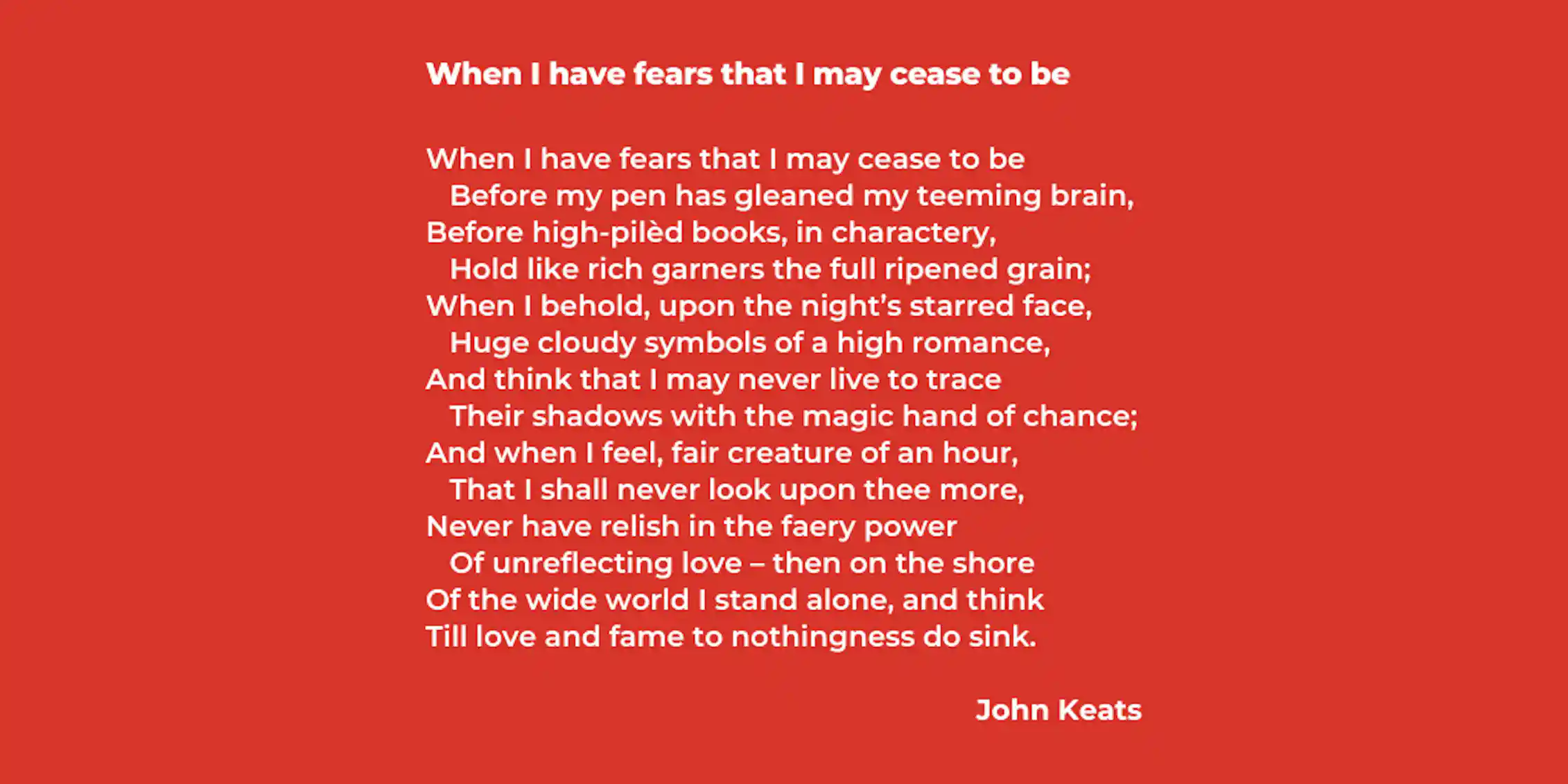 John Keats: how his poems of death and lost youth are resonating during