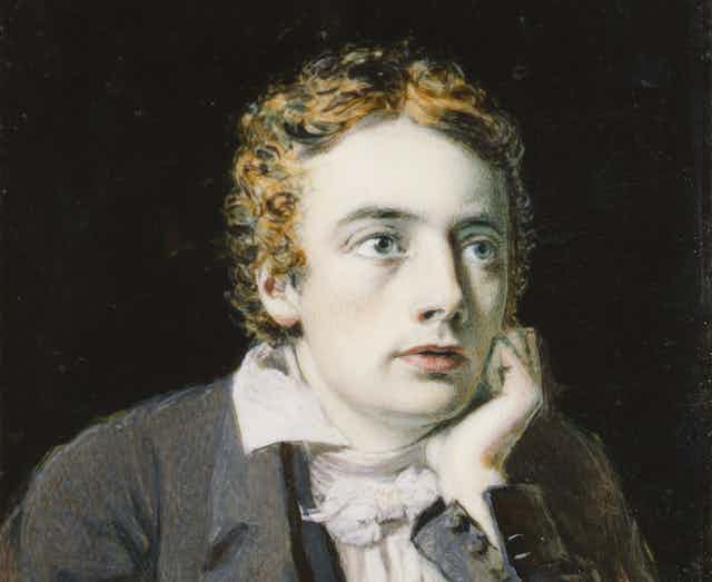 Painting of a young John Keats. 
