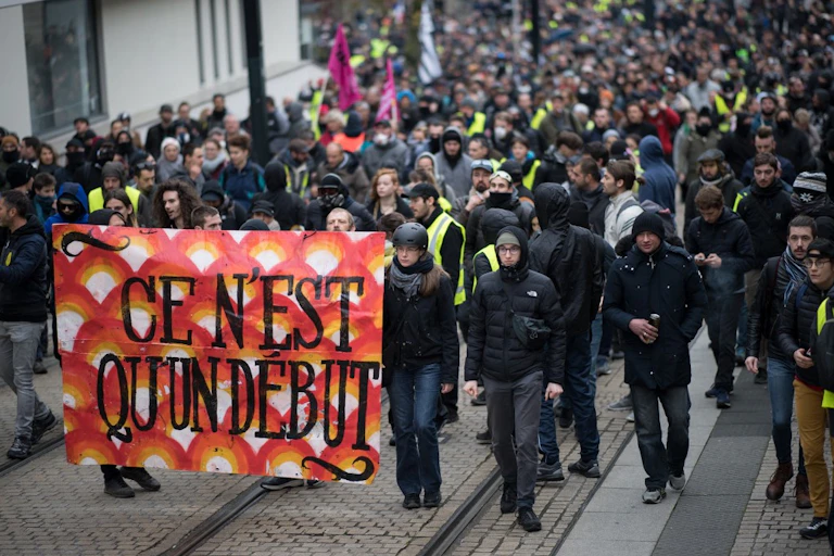 Une manifestation des "gilets jaunes"