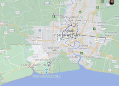 A map of the region discussed in Thailand