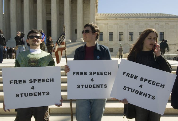 Students protest outside U.S. Supreme Court