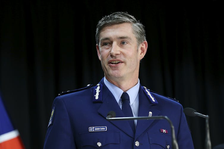 Police commissioner Andrew Coster in uniform