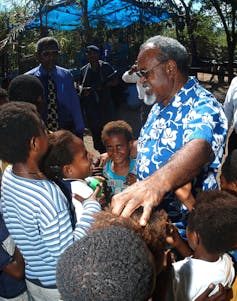 Sir Michael Somare and children