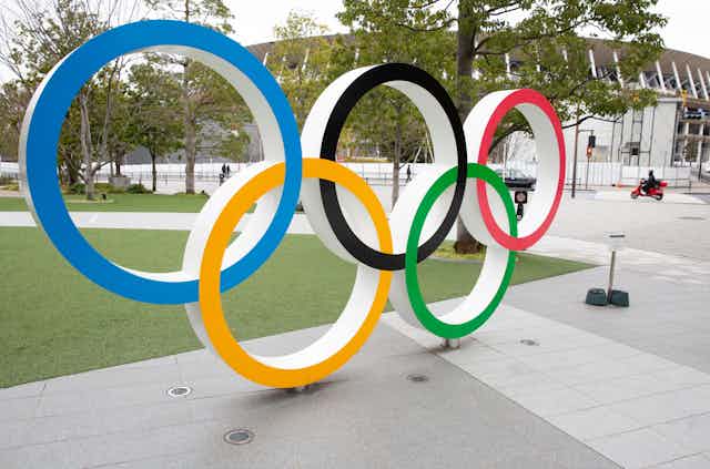 Olympic rings in Tokyo