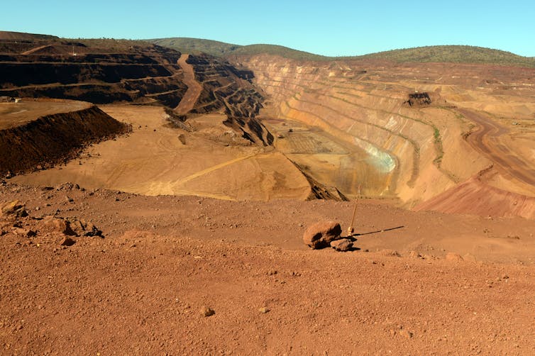Rio Tinto iron ore mine in the Pilbara.