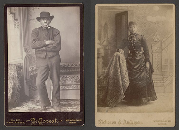 Cabinet card portraits of African Americans