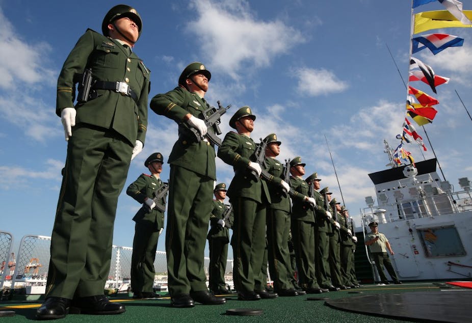 Garde-côtes chinois sur leur navire
