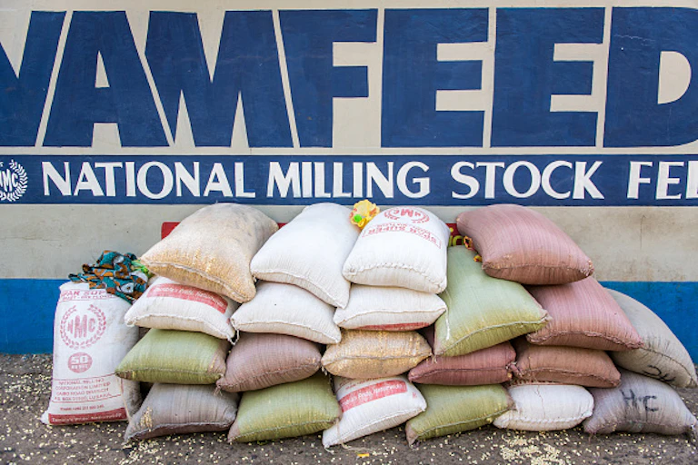 Bags of maize.