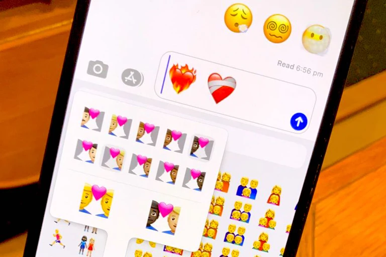 A phone screen showing some emojis