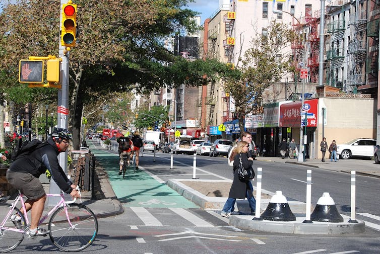 New York City bicycling lane
