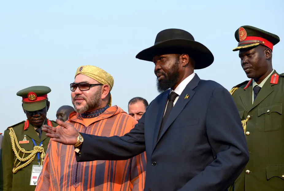Mohammed VI et le président du Sud-Soudan Salva Kiir en 2017