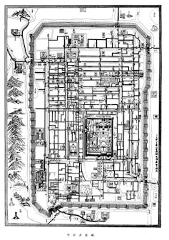 Old map of 13th-centiry Suzhou, then called Pinjiang.