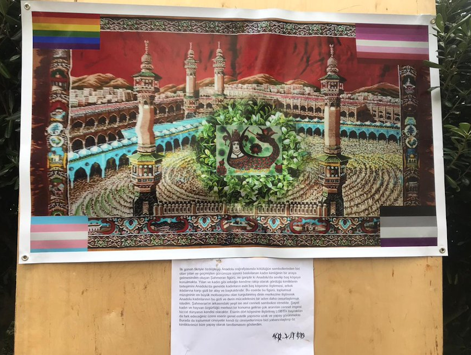 A pro-LGBTQ poster at Bosphorus University,Turkey, Sahmeran.