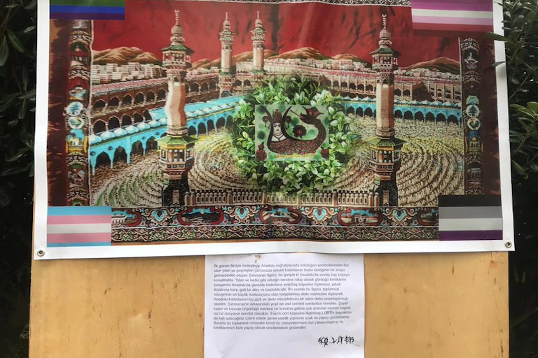 A pro-LGBTQ poster at Bosphorus University,Turkey, Sahmeran.