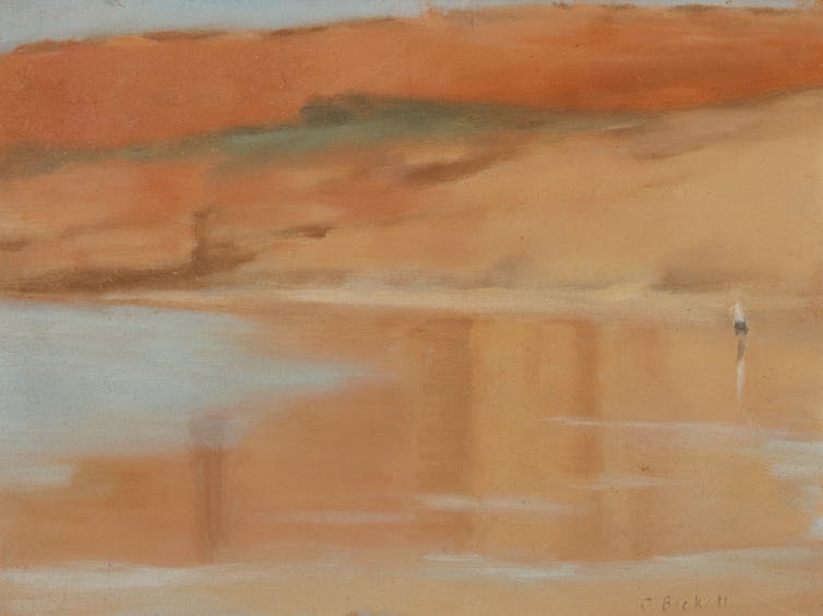 Painting of ocean beach