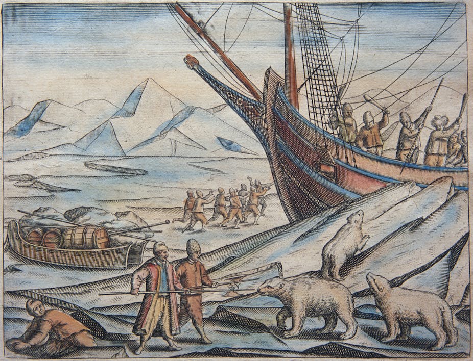 Arctic explorers fend off a polar bear attack