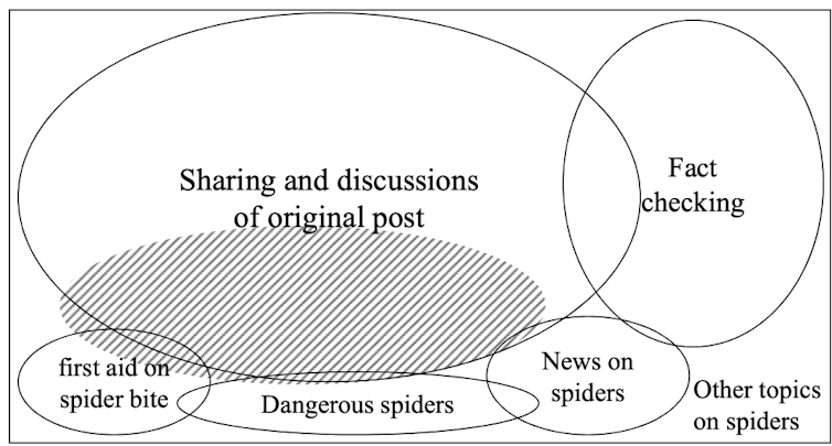 Distribution of search results for 'new deadly spider' on Google