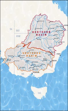 A map of the Murray Darling basin water market