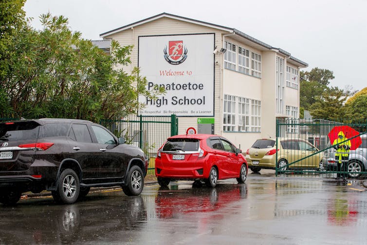 cars outside a shool