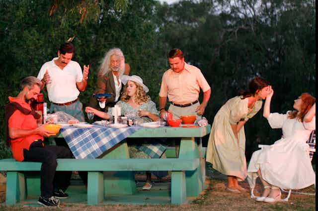 Production image. A family barbecue.