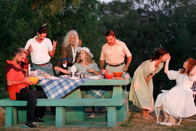 Production image. A family barbecue.