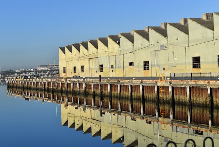 view of Shed 26 on Port Adelaide waterfront