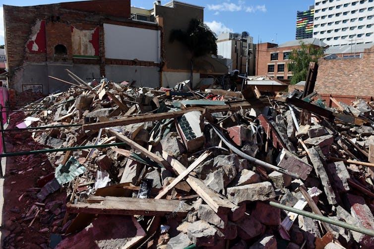 The Corkman Irish Pub site after its demolition