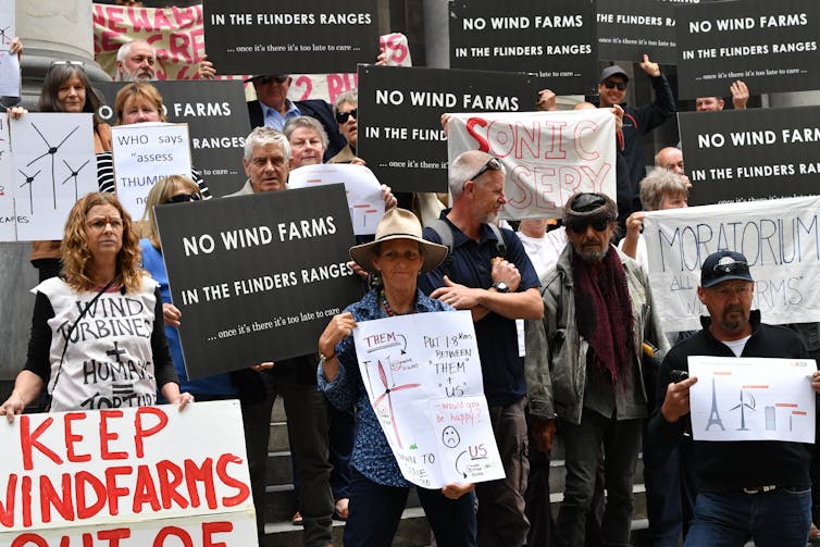 People protest against wind farm proposal