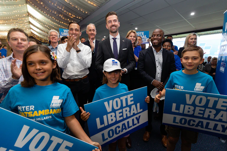 Liberal leader Zak Kirkup at the Liberal's campaign launch.