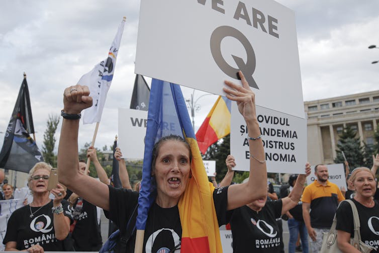 Romanian QAnon followers