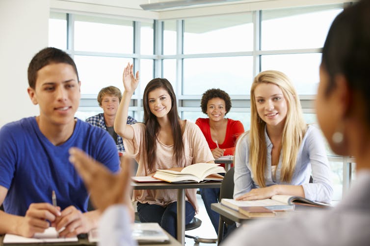 A co-ed classroom.