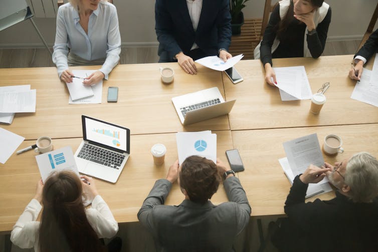 Executives around the boardroom table
